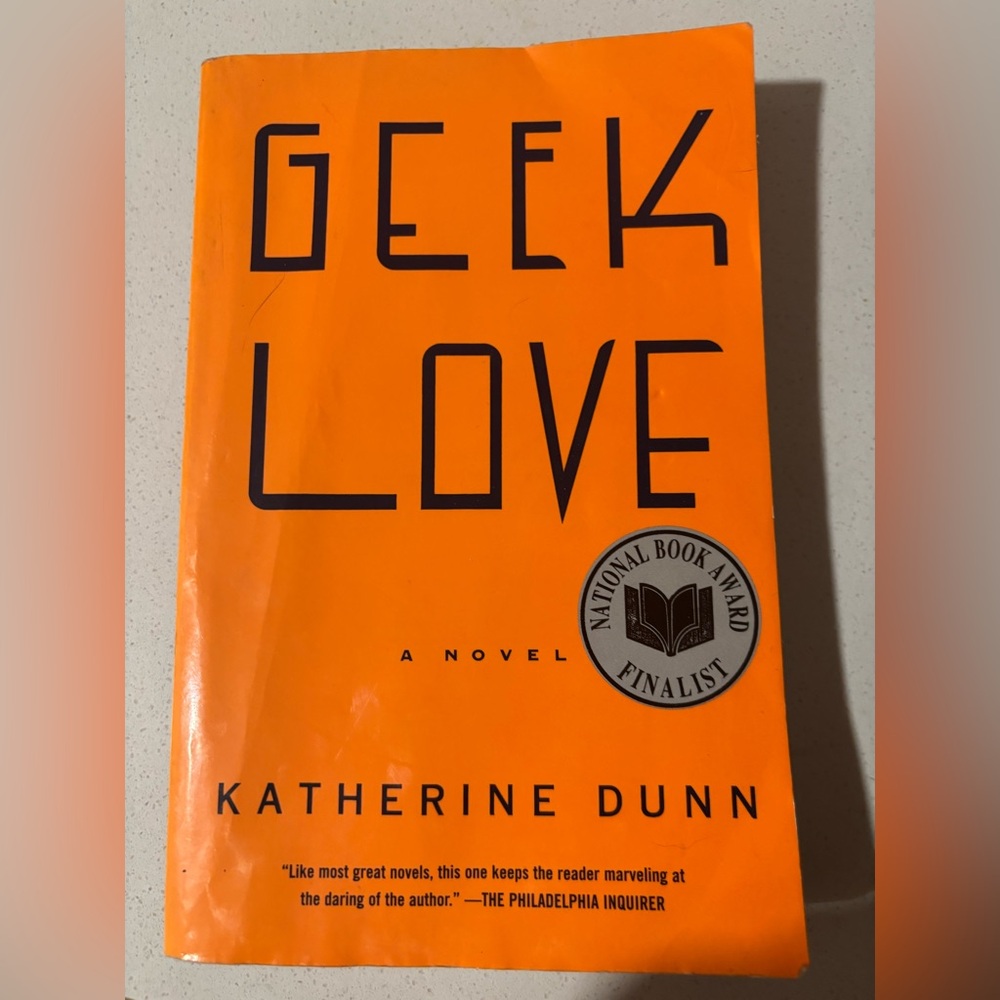 Geek Love Novel in Bright Orange Cover